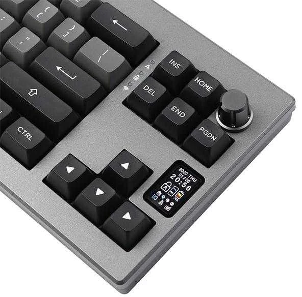 Klaviatūra mechaninė Epomaker Shadow-X Flamingo Switch juodai-sidabrinis/juodas-sidabrinis