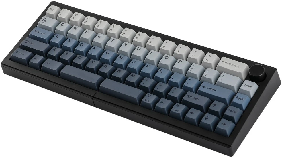 Klaviatūra mechaninė Epomaker Split 65 Switch juoda-flamingi/juodas-flamingo