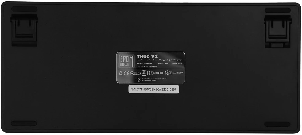 Klaviatūra mechaninė Epomaker TH80 V2 Pro Silent V2 Switch juoda-sea salt/juodas-sea salt