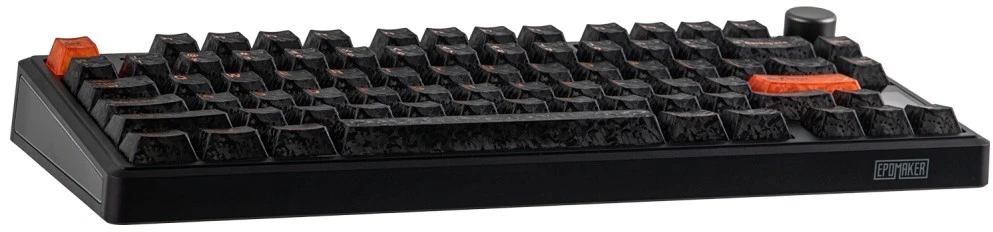 Klaviatūra mechaninė Epomaker TH80 V2 Jade Switch juoda-pilka-kreminė/juodas-pilkas-creamy