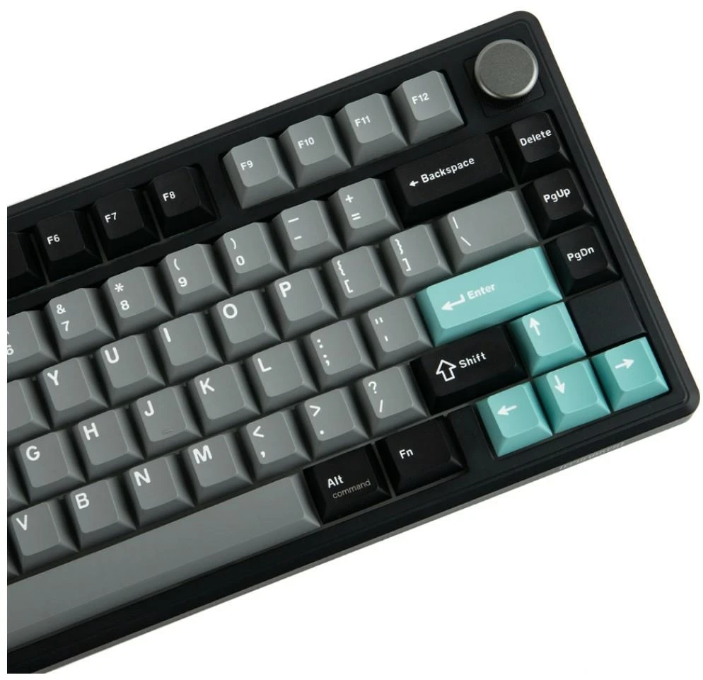 Klaviatūra mechaninė Epomaker TH80 V2 Creamy Jade Switch juoda-pilka/juodas-pilkas