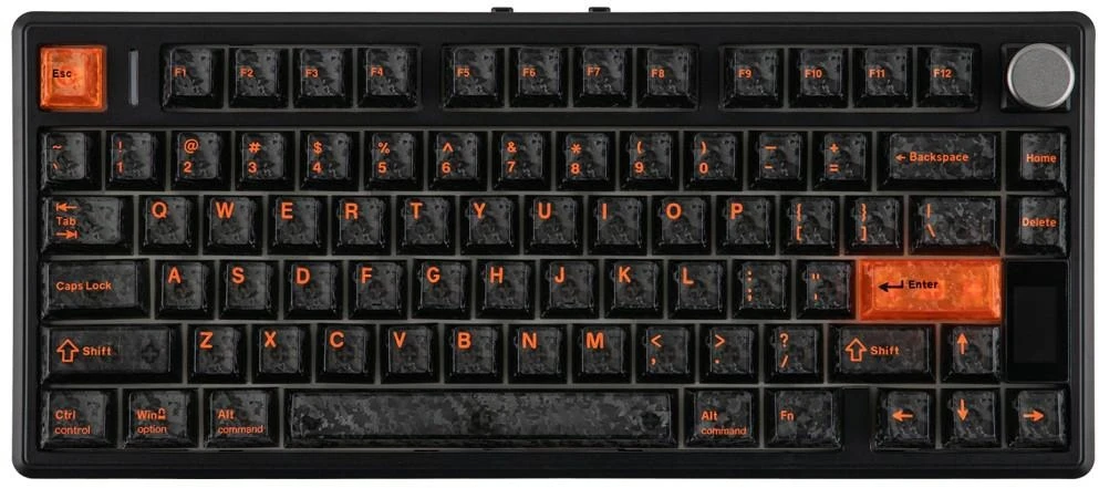 Klaviatūra mechaninė Epomaker TH80 V2 Pro Sea Salt Silent V2 Switch juoda/juodas