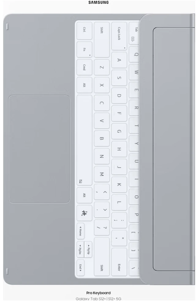 Klaviatūra Samsung Pro Keyboard do Galaxy Tab S12+ sidabrinė