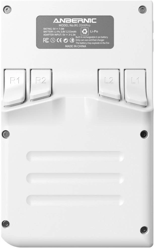 Nešiojama konsolė Anbernic RG35XX Pro su 64GB SD kortele, balta