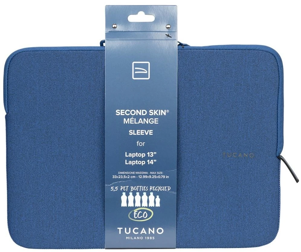 „Tucano Melange Second Skin“ dėklas, skirtas „MacBook Pro 15“ / „Ultrabook 13“ / „Notebook 14“ kompiuteriams Mėlyna