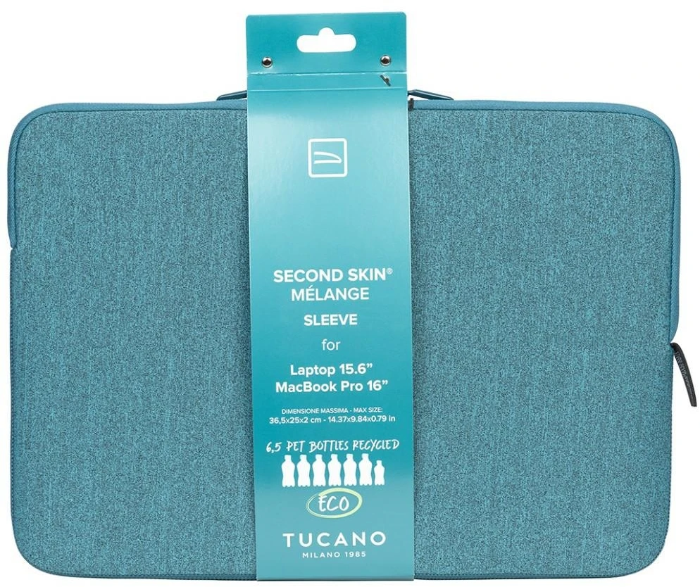 „Tucano Melange Second Skin®“ dėklas, skirtas „MacBook Pro 16“ / „MacBook Pro 15 Retina“ / „MacBook Pro 15“ / „Ultrabook 15“ / „Notebook 15.6 Light“ Mėlyna
