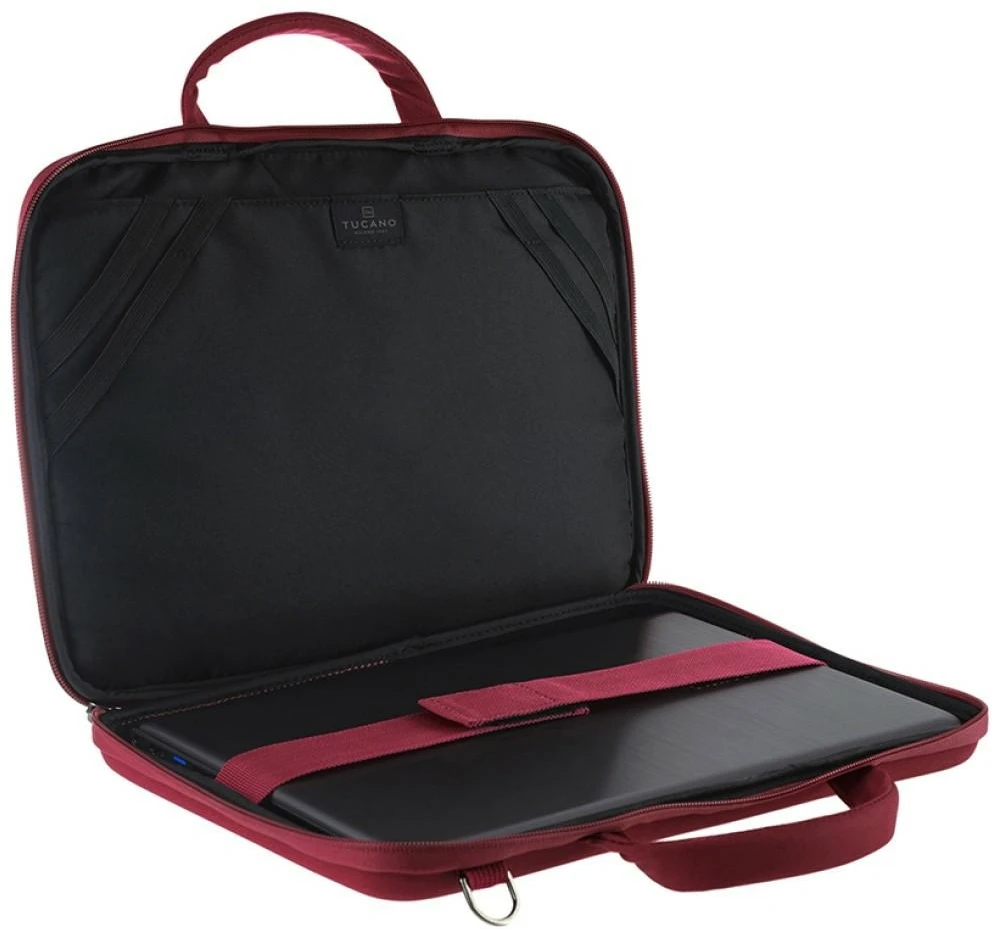 Krepšys Tucano Darkolor Slim Bag na laptopa 13"/14" raudona