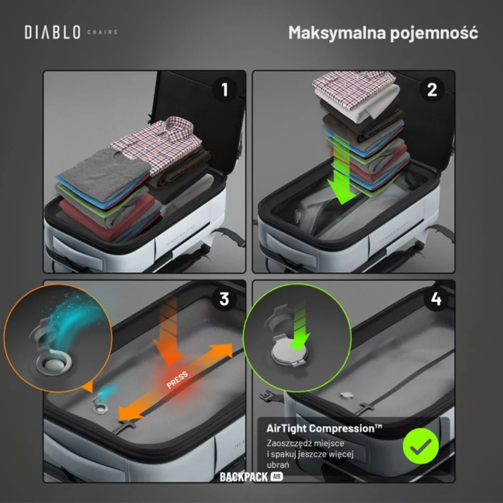 Kuprinė Diablo Chairs Backpack Air pilka