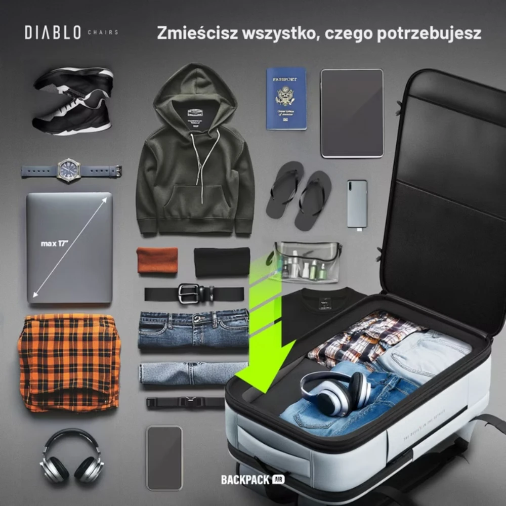 Kuprinė Diablo Chairs Backpack Air pilka