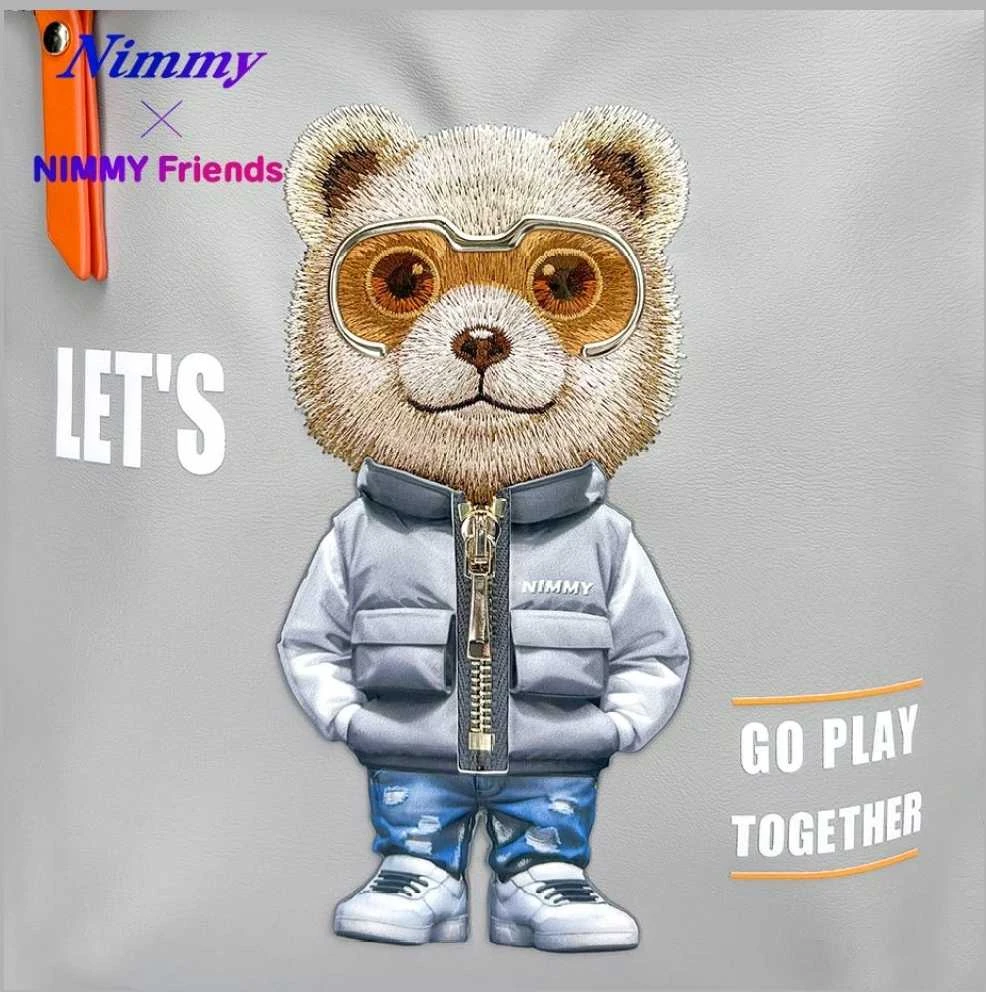 NIMMY laptop bag COOL&CUTE 2.0 Bear pilka