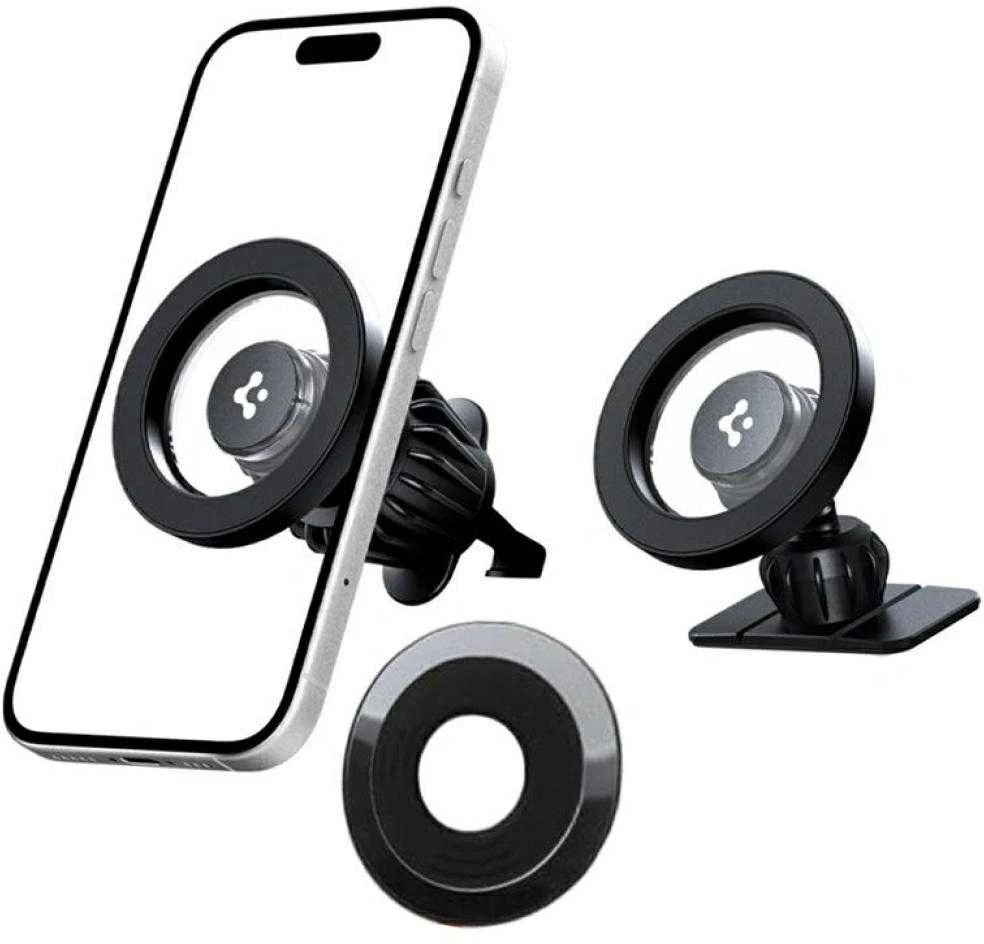 „Spigen MFT13 MagSafe“ automobilio laikiklis kabinai arba oro išleidimo angai - Juodas
