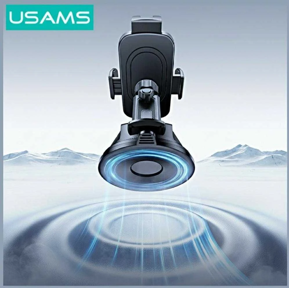 Car holder USAMS ZJ086 for windshield/dashboard juodos spalvos
