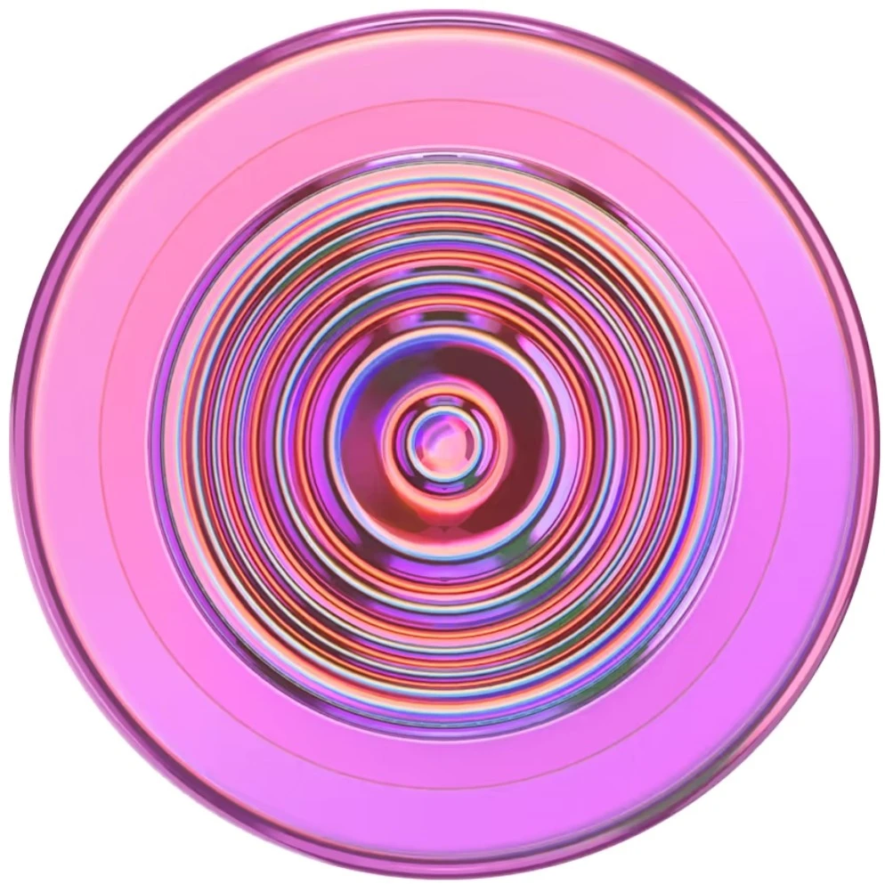 Laikiklis i podstawka do telefonu Popsockets Round Ripple Iridescent Aviation Opalescent MagSafe rožinė