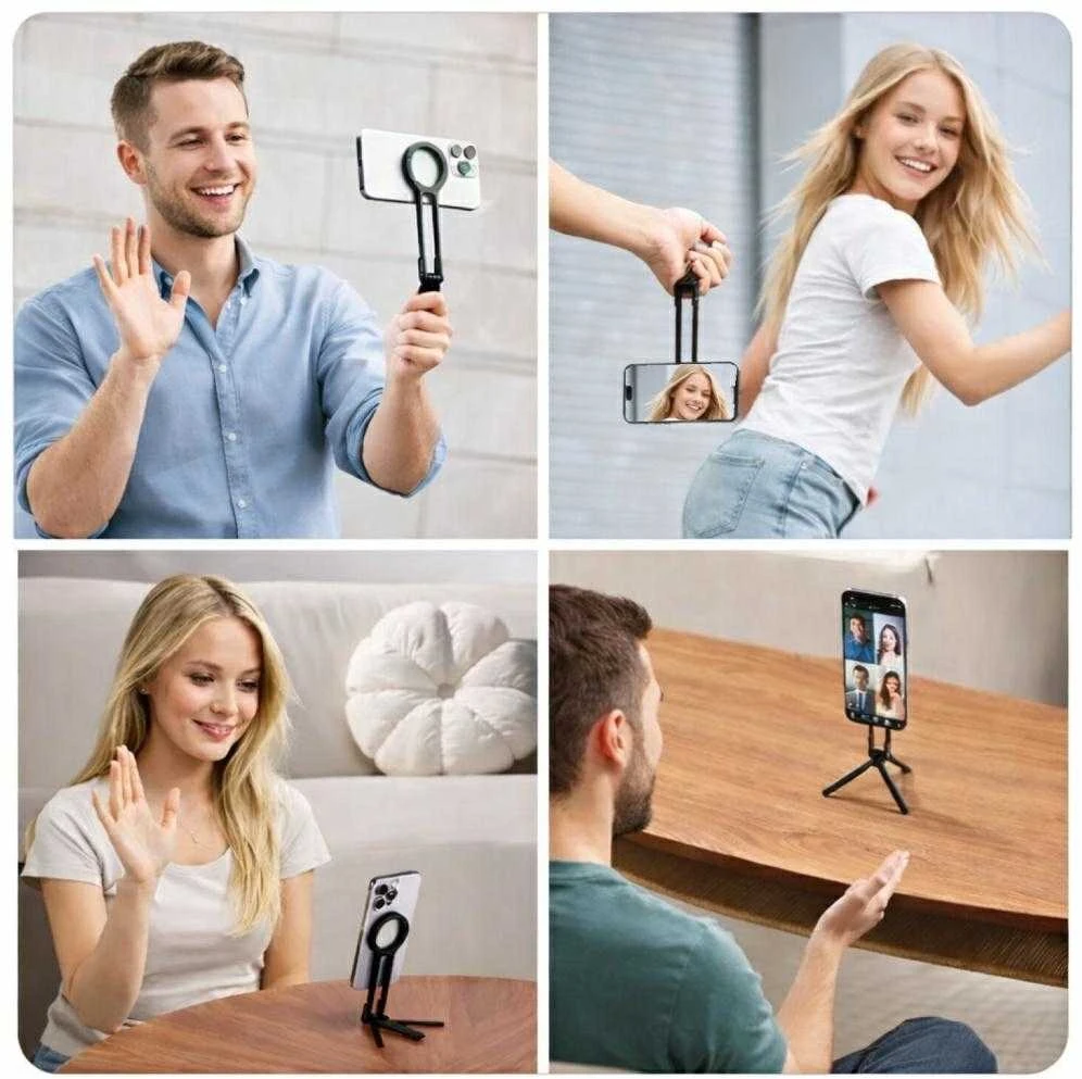 Laikiklis magnetinis 4smarts selfie stick trikojis juoda