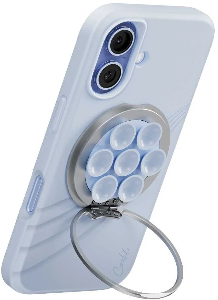 Laikiklis magnetinis UNIQ Coehl Luna su mirrorkiem i suck cup mėlyna
