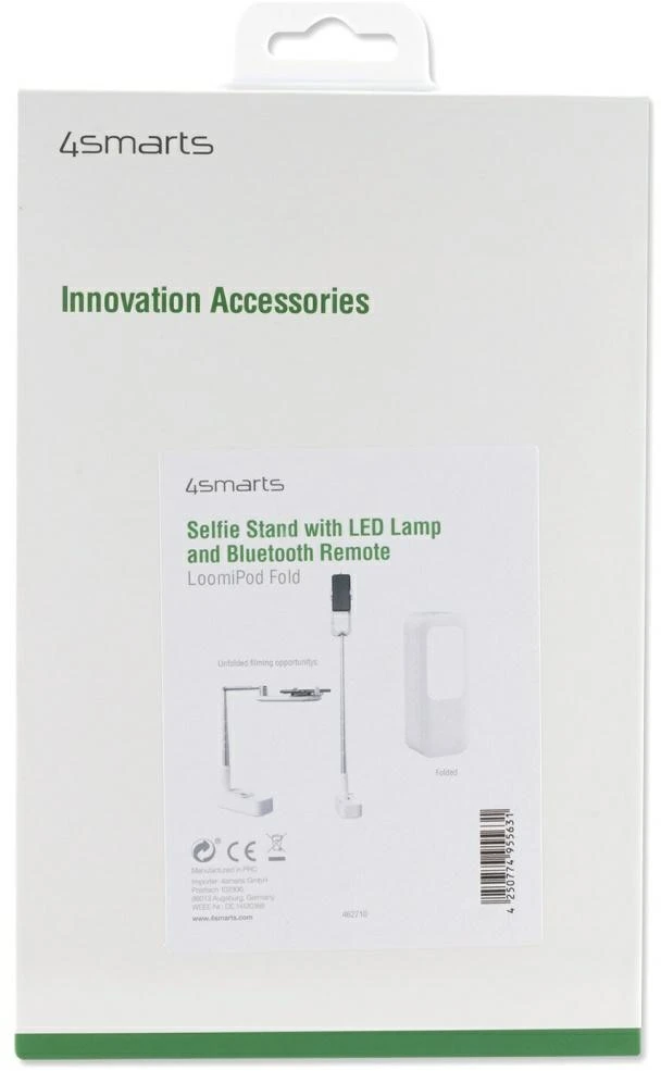 „Gadgetmonste“ asmenukių stovas „4smarts LoomiPod“ sulankstomas su lempomis ir nuotolinio valdymo pultu / 462710 / 6530045