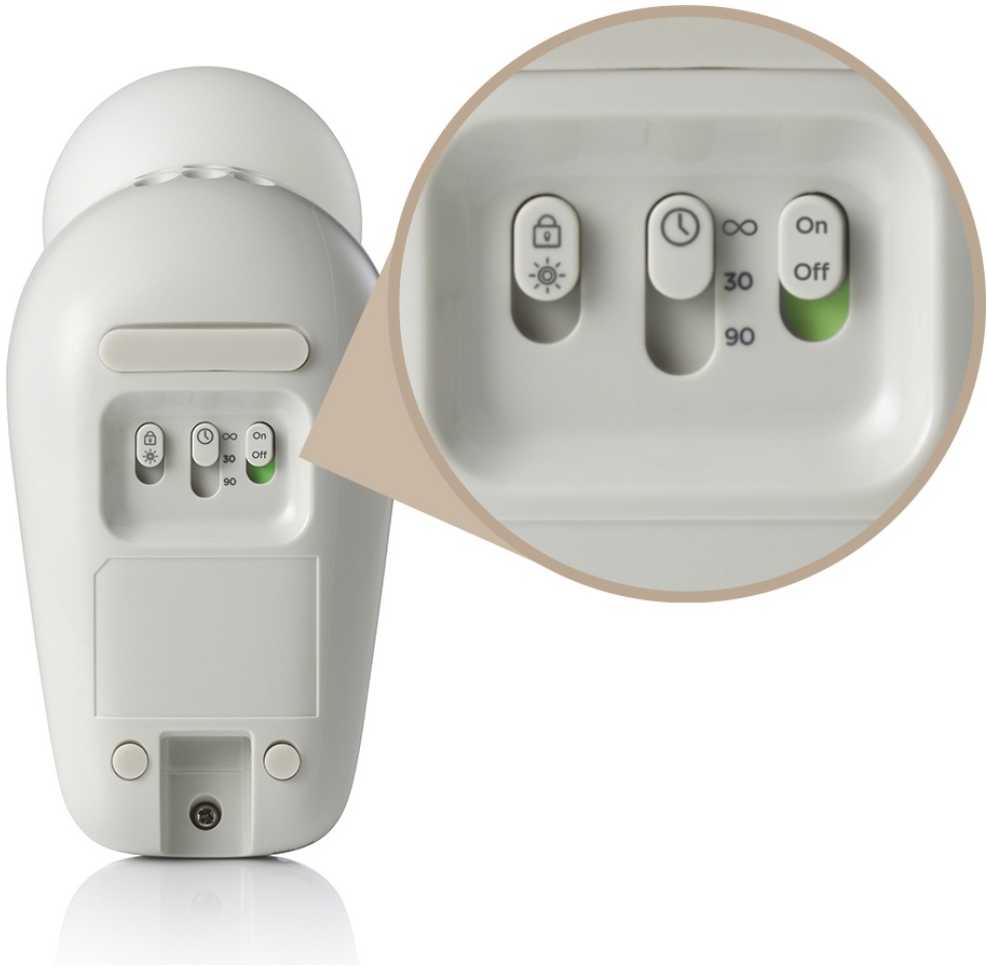 Naktinė lemputė su raminančiais garsais Motorola S1 Light and Sound Soother balta