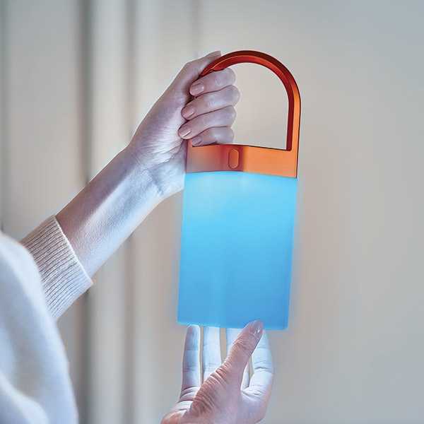 Dėklas Lexon Horizon belaidė LED lempa oranžinė LH77O1
