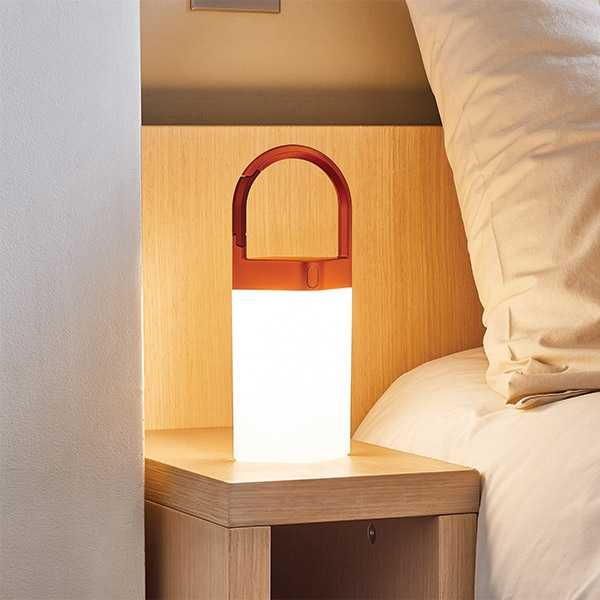 Dėklas Lexon Horizon belaidė LED lempa oranžinė LH77O1