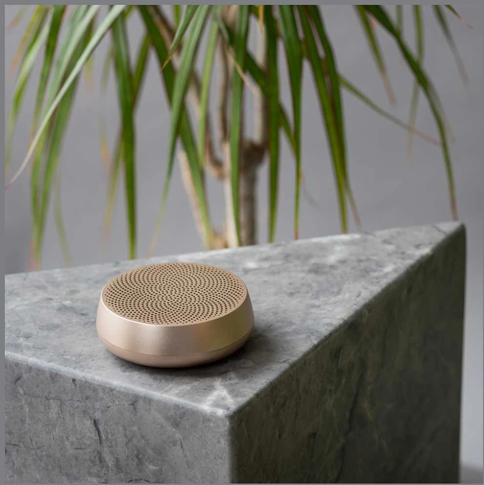 Lexon Mino+ L aliuminio „Bluetooth“ garsiakalbis, auksinis LA129D