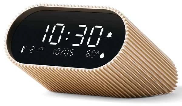 Lexon Ray Clock Žadintuvas su czujnikiemtemperatury i wilgotności auksinė/vivid auksinis LR155VG3