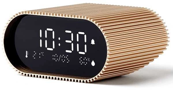 Lexon Ray Clock Žadintuvas su czujnikiemtemperatury i wilgotności auksinė/vivid auksinis LR155VG3