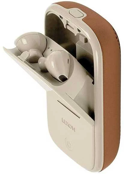 „Lexon Speakerbuds“ belaidės ausinės su „Bluetooth“ garsiakalbiu, camel LA127C