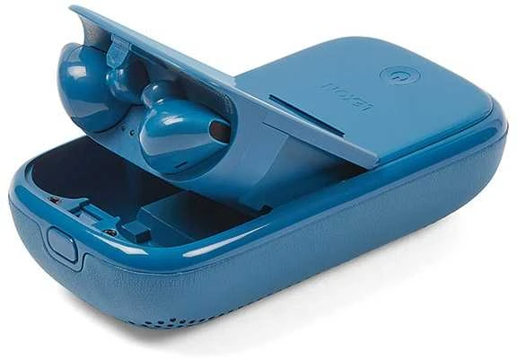 „Lexon Speakerbuds“ belaidės ausinės su „Bluetooth“ garsiakalbiu, mėlynas LA127B
