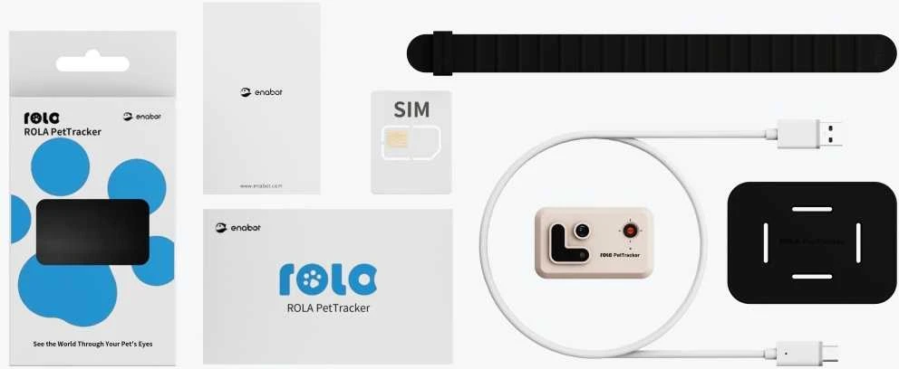 GPS sekimo pakabukas naminiams gyvūnams Enabot ROLA PetTracker, Baltas, SIM pridėta