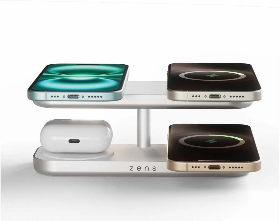 ZENS QUATTRO WIRELESS CHARGER PRO 4 Baltas