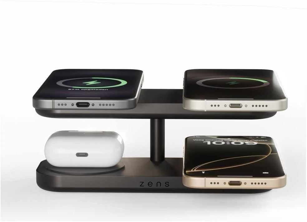 ZENS QUATTRO WIRELESS CHARGER PRO 4 Juodas