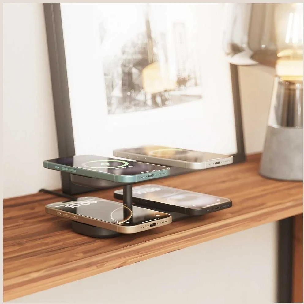 ZENS QUATTRO WIRELESS CHARGER PRO 4 Juodas