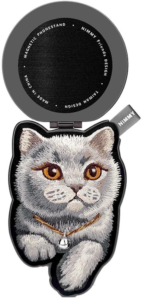 NIMMY magnetic hanger DENIM FASHION BRITISH SHORTHAIR CAT juodas