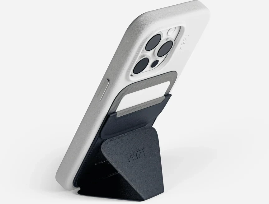 „Moft Movas Snap-On MagSafe“ magnetinė piniginė ir telefono laikiklis, Misty Cove