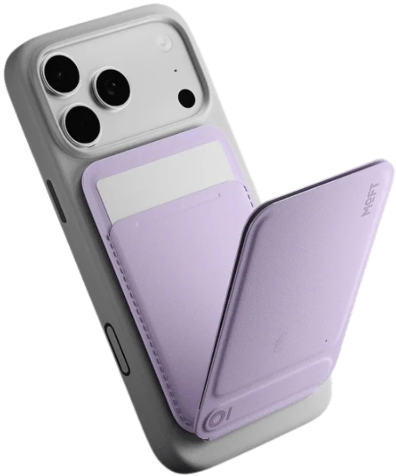 Dėklas Magnetyczny portfel i stojak na telefon Moft Movas Tripod MagSafe violetinė