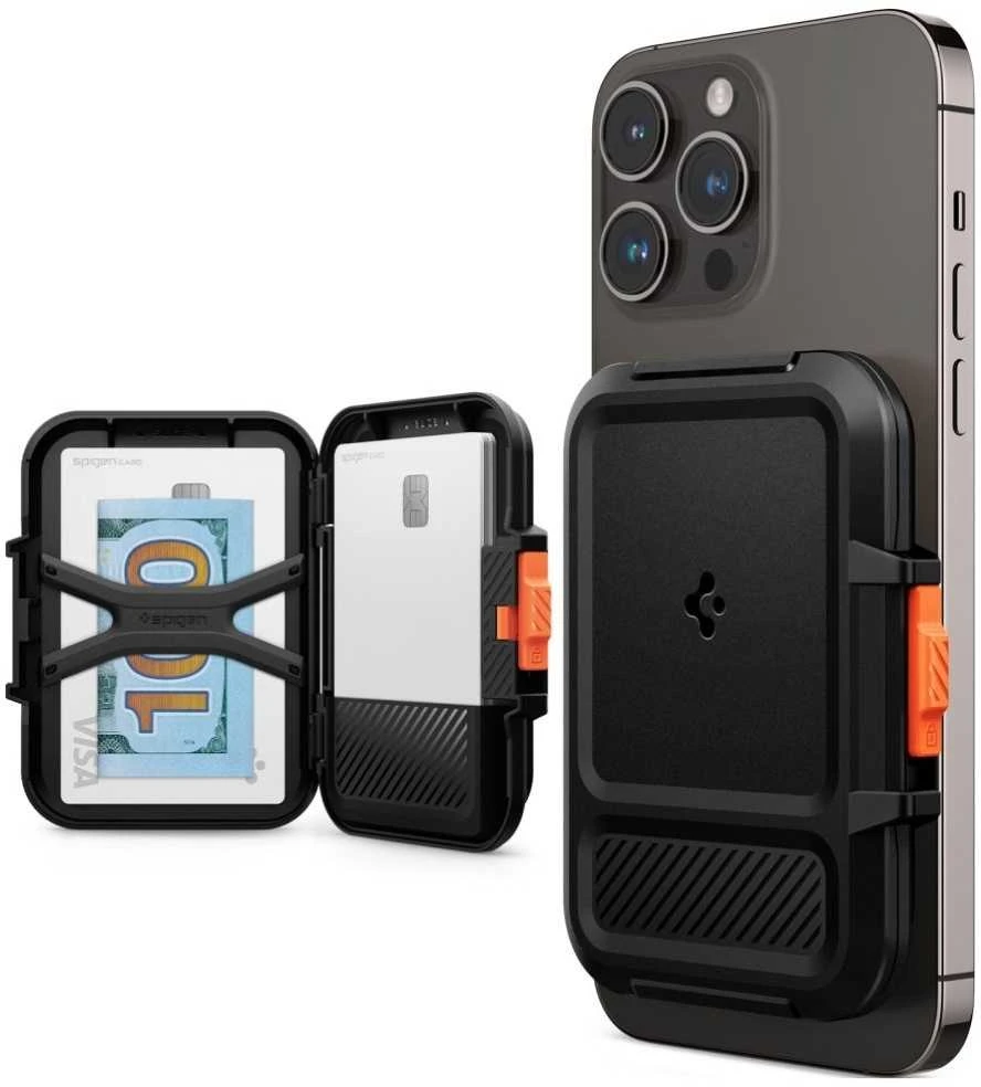 „Spigen iPhone Lock Fit“ piniginė su „MagSafe“ laidu, juoda