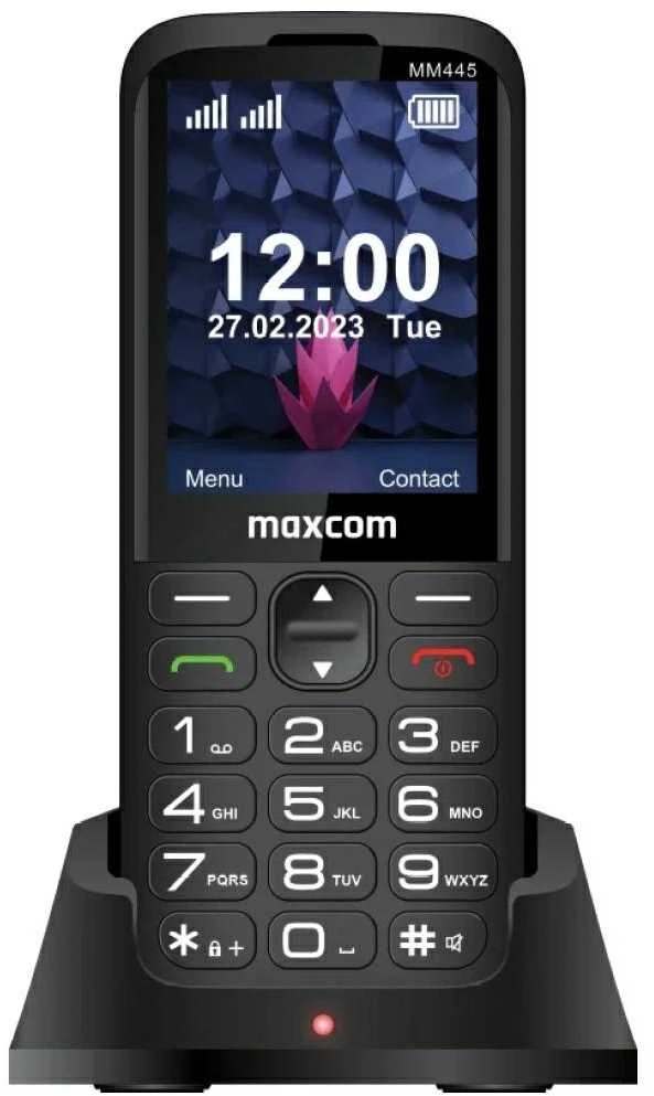 Mobilusis telefonas - MAXCOM MM 445 4G juodos spalvos