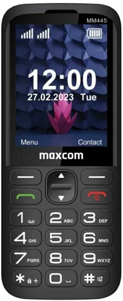 Mobilusis telefonas - MAXCOM MM 445 4G juodos spalvos