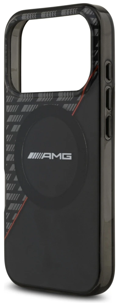 Dėklas Mercedes AMG IML Double Layer Rhombs MagSafe Case for iPhone 18 Pro / 17 Pro - Juodas and Raudona