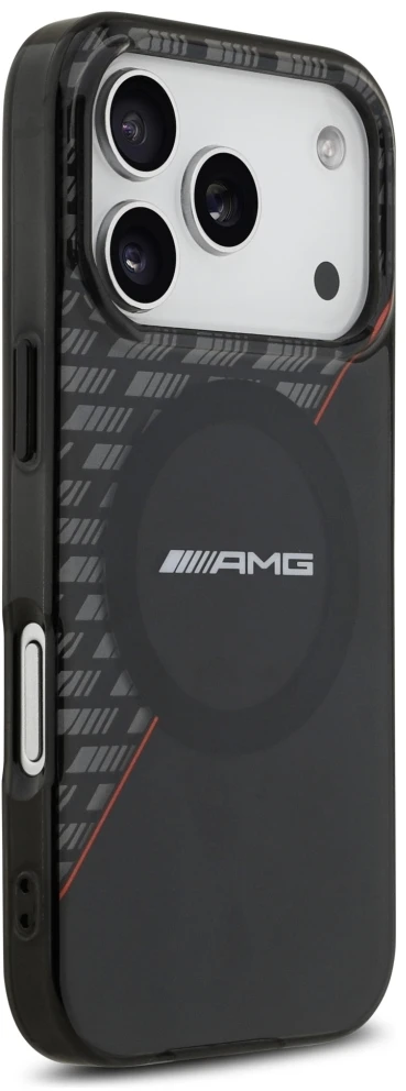 Dėklas Mercedes AMG IML Double Layer Rhombs MagSafe Case for iPhone 18 Pro / 17 Pro - Juodas and Raudona