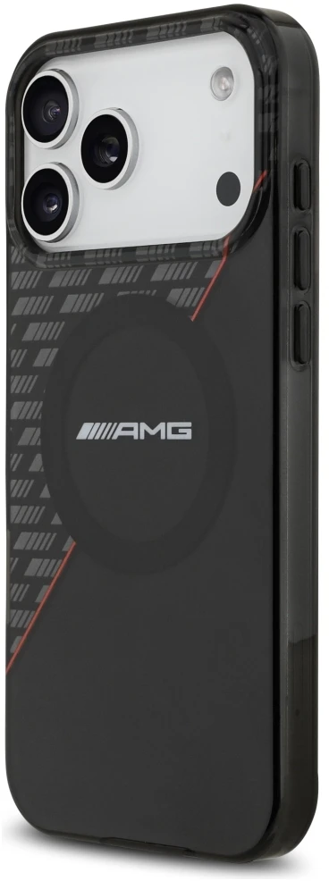 Dėklas Mercedes AMG IML Double Layer Rhombs MagSafe Case for iPhone 18 Pro Max / 17 Pro Max - Juodas and Raudona
