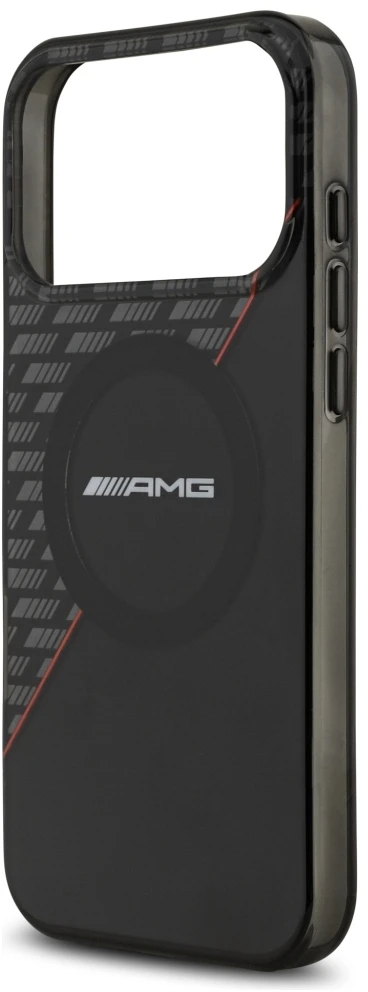Dėklas Mercedes AMG IML Double Layer Rhombs MagSafe Case for iPhone 18 Pro Max / 17 Pro Max - Juodas and Raudona