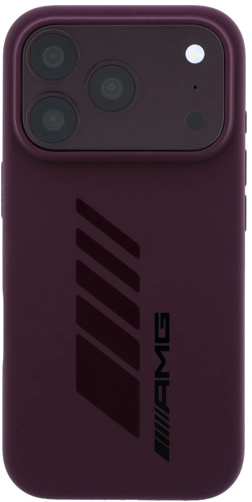 Mercedes AMG silikoninis didelis deklas su rombais MagSafe, skirtas iPhone 18 Pro / 17 Pro, bordinis