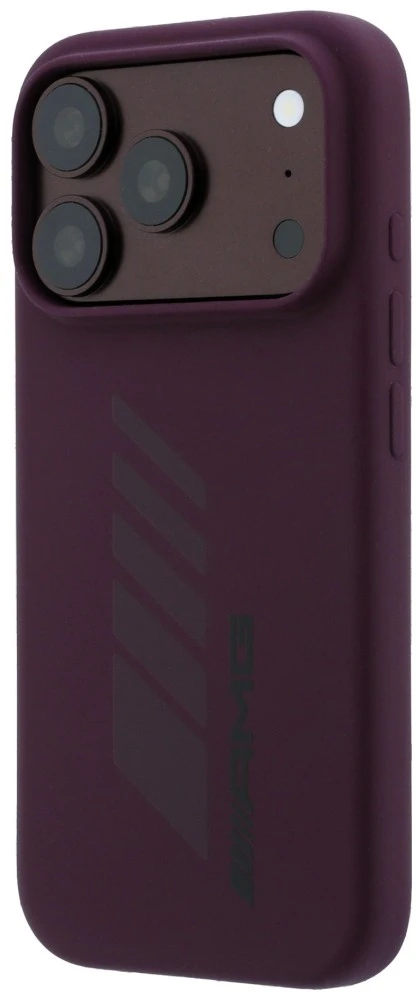 Mercedes AMG silikoninis didelis deklas su rombais MagSafe, skirtas iPhone 18 Pro / 17 Pro, bordinis