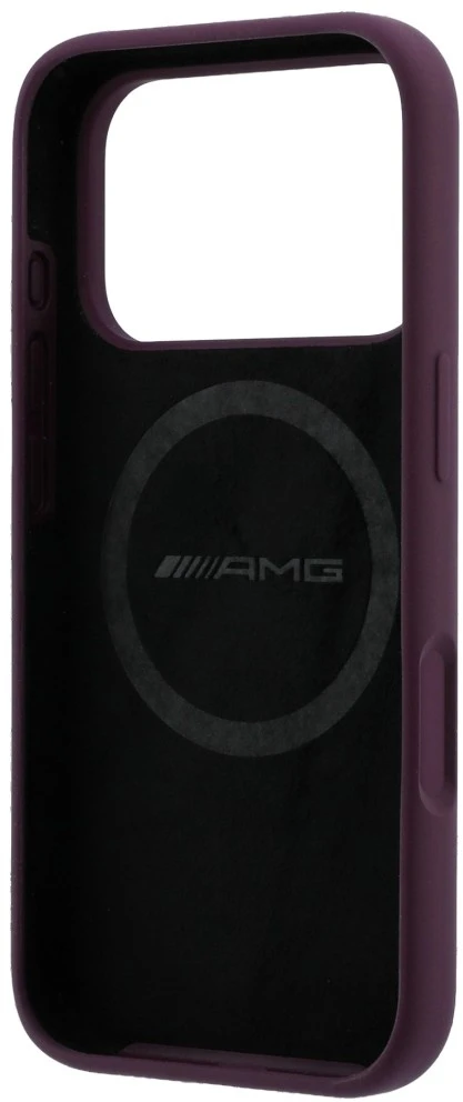 Mercedes AMG silikoninis didelis deklas su rombais MagSafe, skirtas iPhone 18 Pro / 17 Pro, bordinis