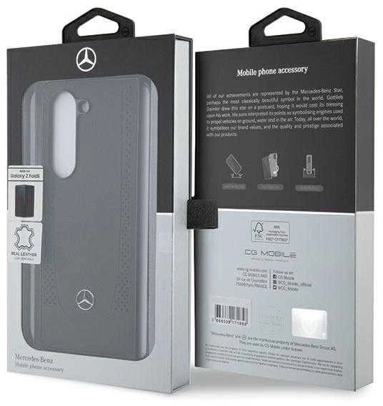 Mercedes MEHCZFD5ARMBK Z Fold 5 F946 juodos spalvos kietas dėklas Leather Urban