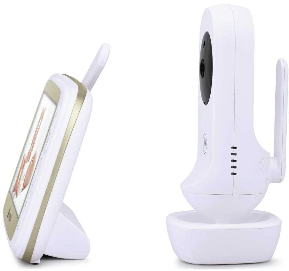 „Motorola“ 5,0 colio „Wi-Fi“ vaizdo kūdikių monitorius su „Stargrip“ laikikliu lovelei | VM45 Connect | Baltas