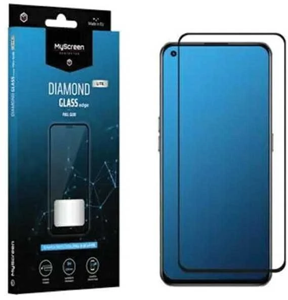 „MyScreen DIAMOND GLASS LITE edge“ | FULL GLUE Juodas „Realme GT 5G/GT Neo/GT ME“