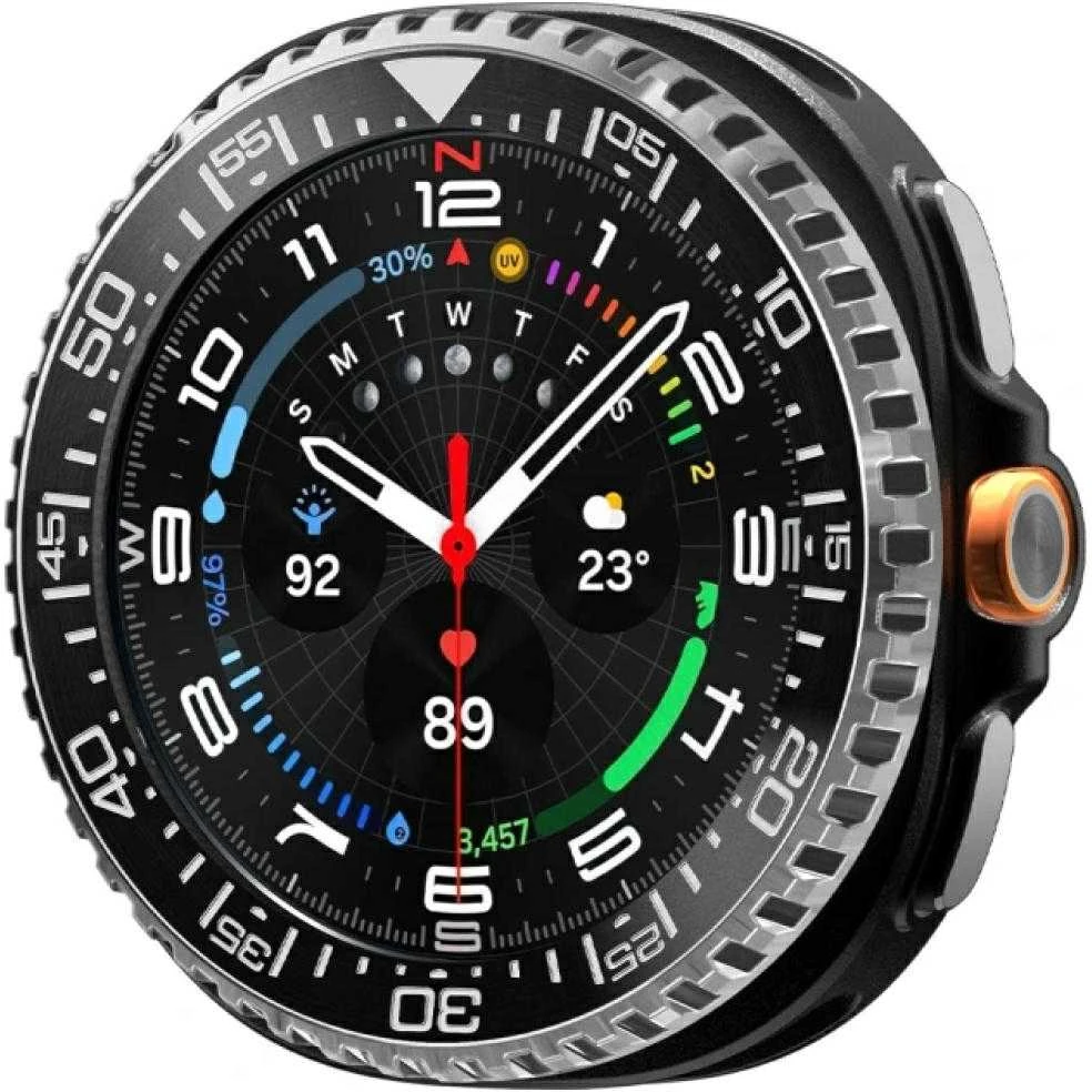 Spigen Bezel Tune Pro (Diver), juodas - Samsung Galaxy Watch 8 Classic 46mm
