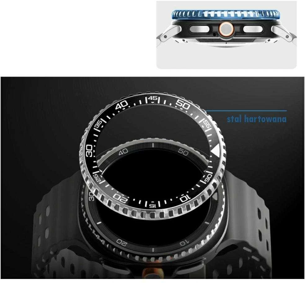 Spigen Bezel Tune Pro (Diver), juodas - Samsung Galaxy Watch 8 Classic 46mm